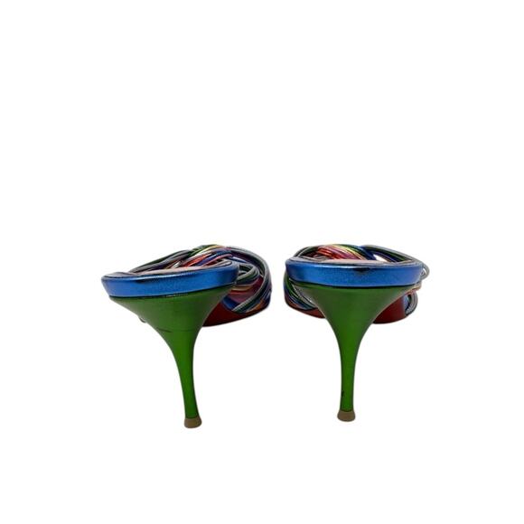Christian Louboutin Multitaski 70MM Metallic Slide Mule  Christian Louboutin Multitaski 70MM Metallic Slide Mule Sandals Size 41